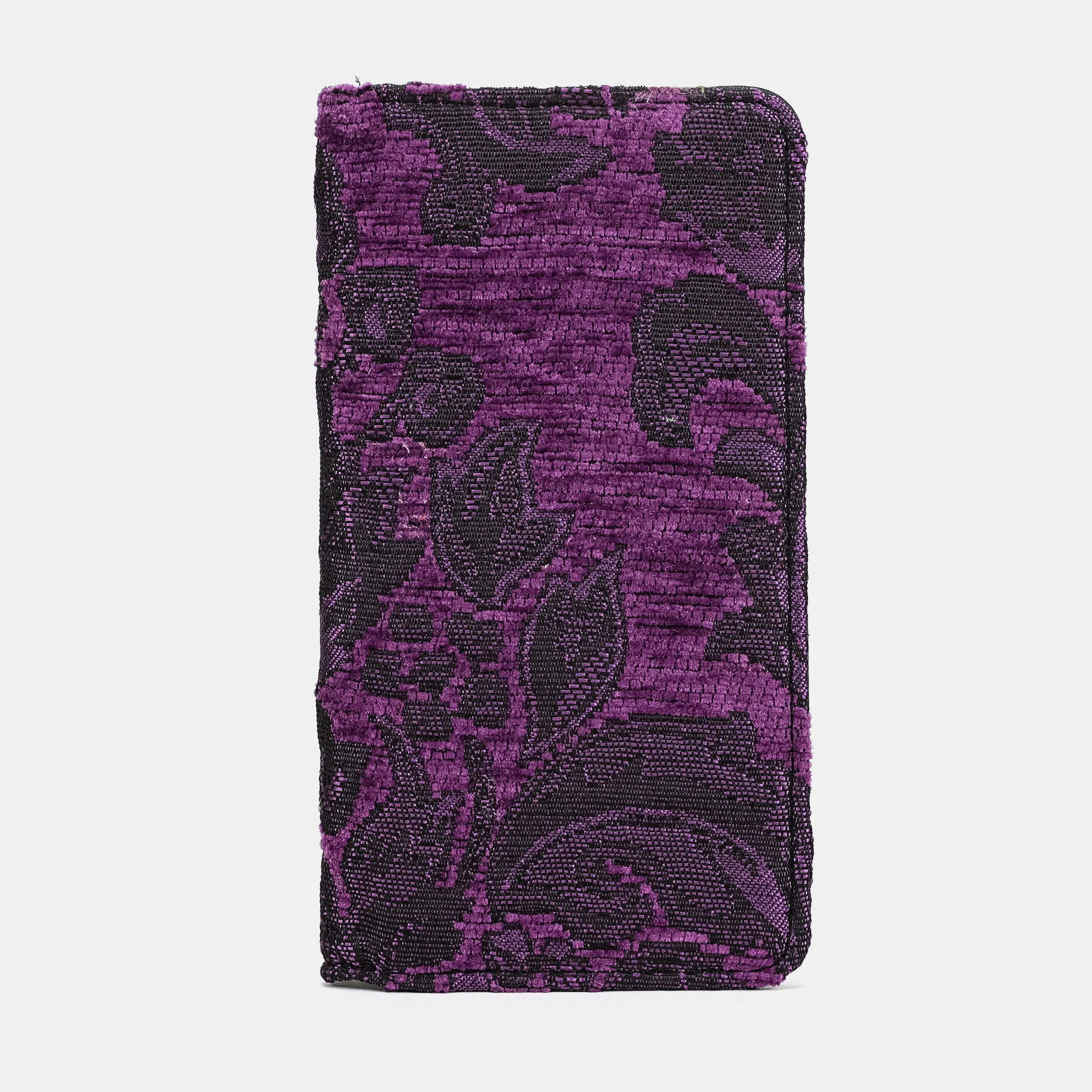 Victorian Blossom Purple Checkbook Cover