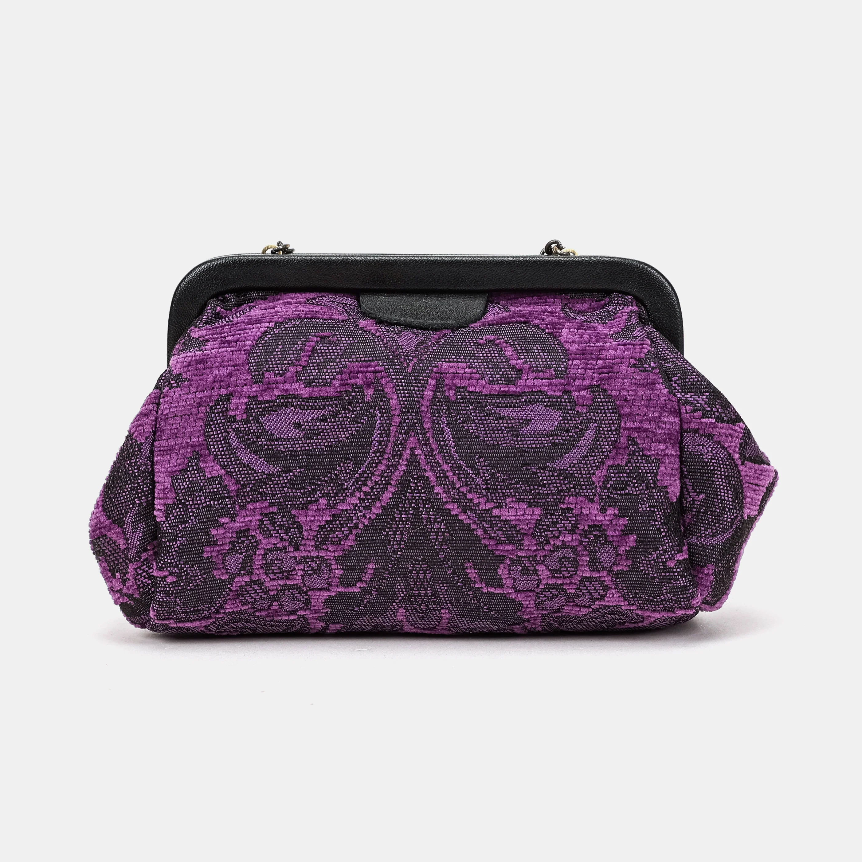 Victorian Blossom purple Evening Bag Clutch - Image 3