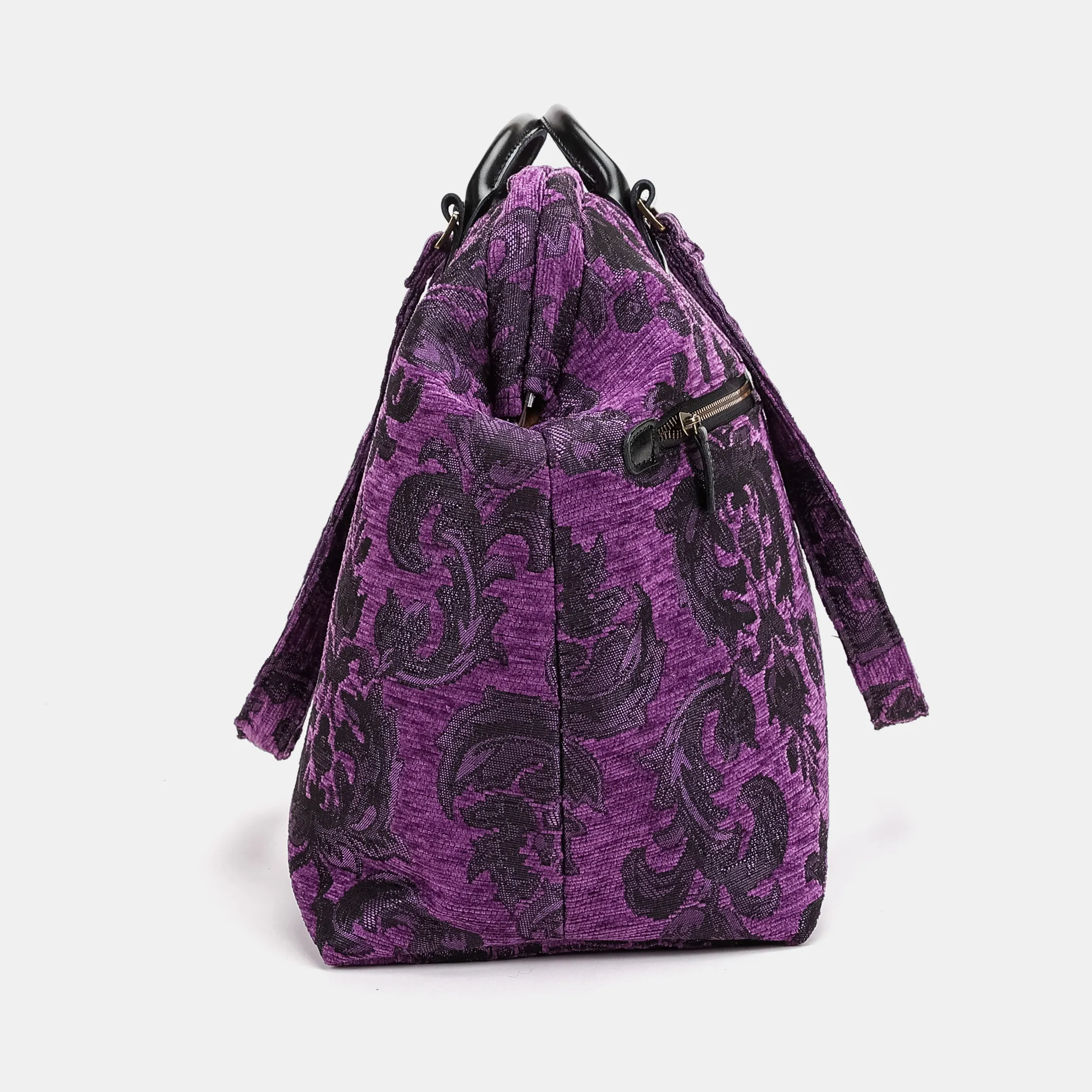 Victorian Blossom Purple Knitting Project Bag - Image 6
