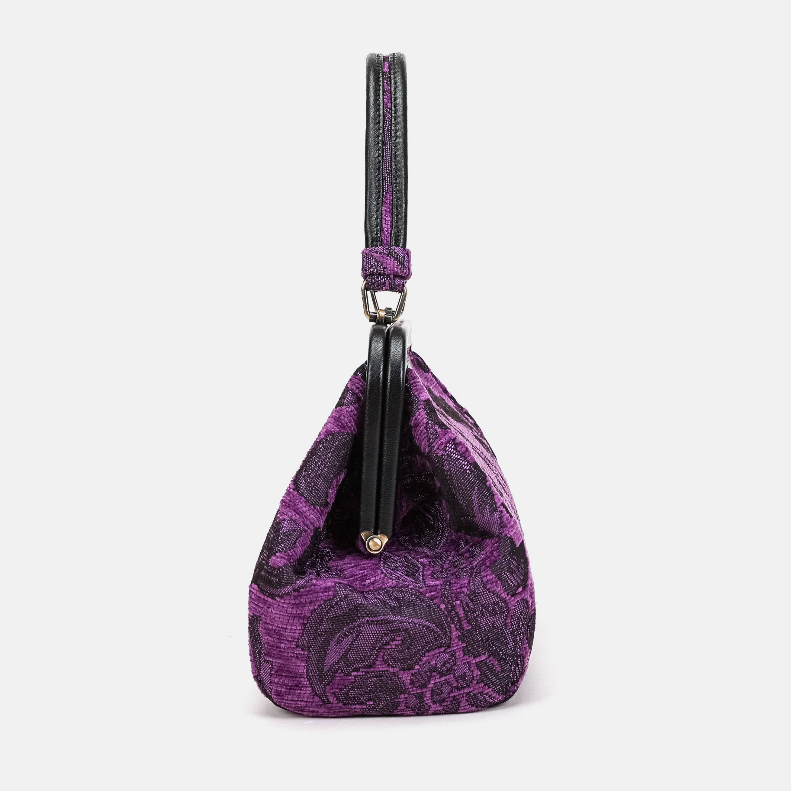 Victorian Blossom Purple Top Handle Purse - Image 3