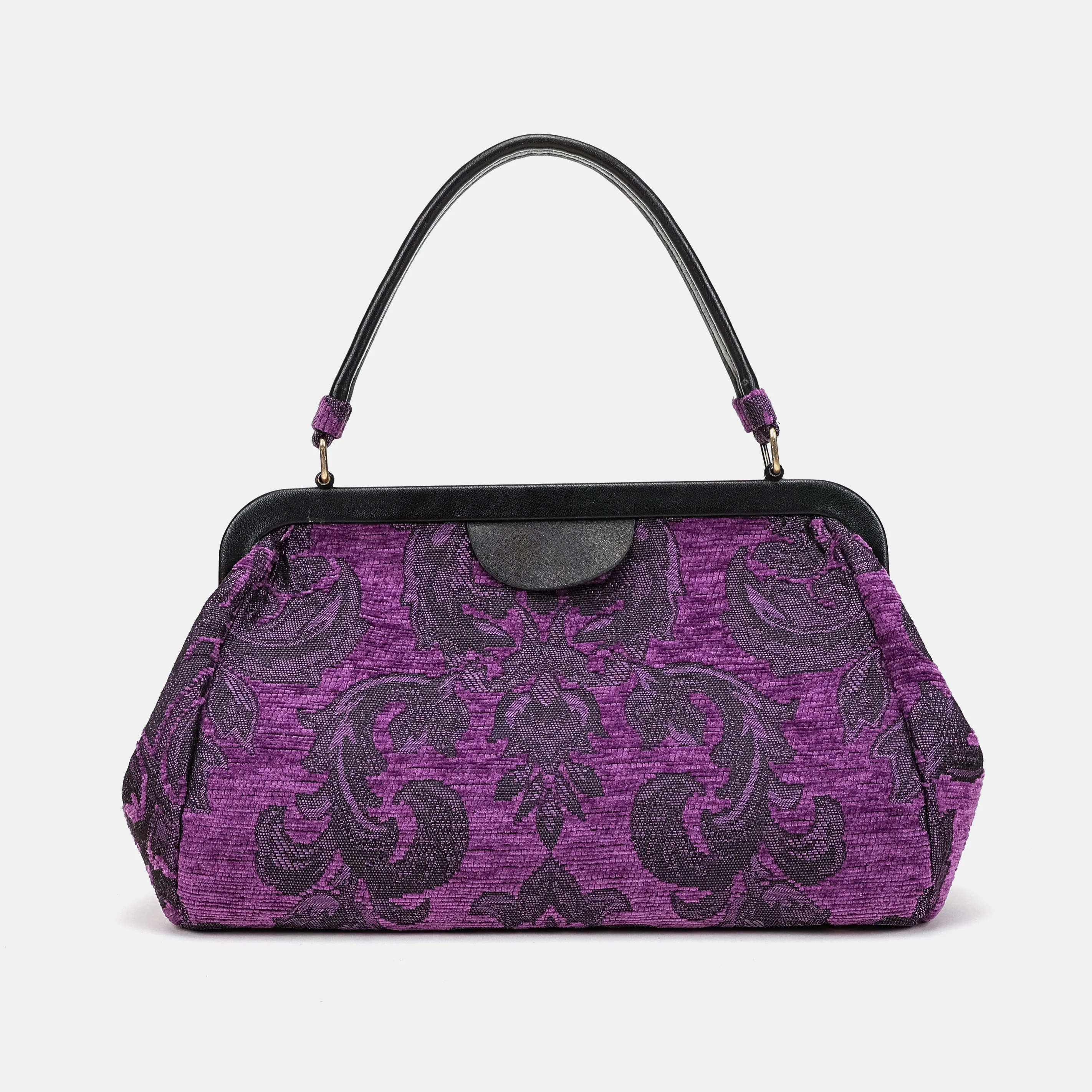 Victorian Blossom Purple Top Handle Purse - Image 4