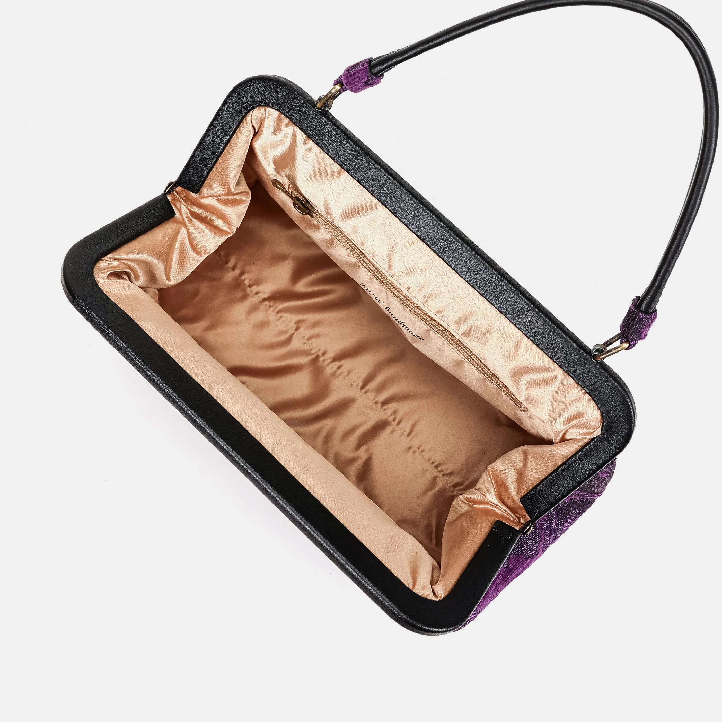 Victorian Blossom Purple Top Handle Purse - Image 6
