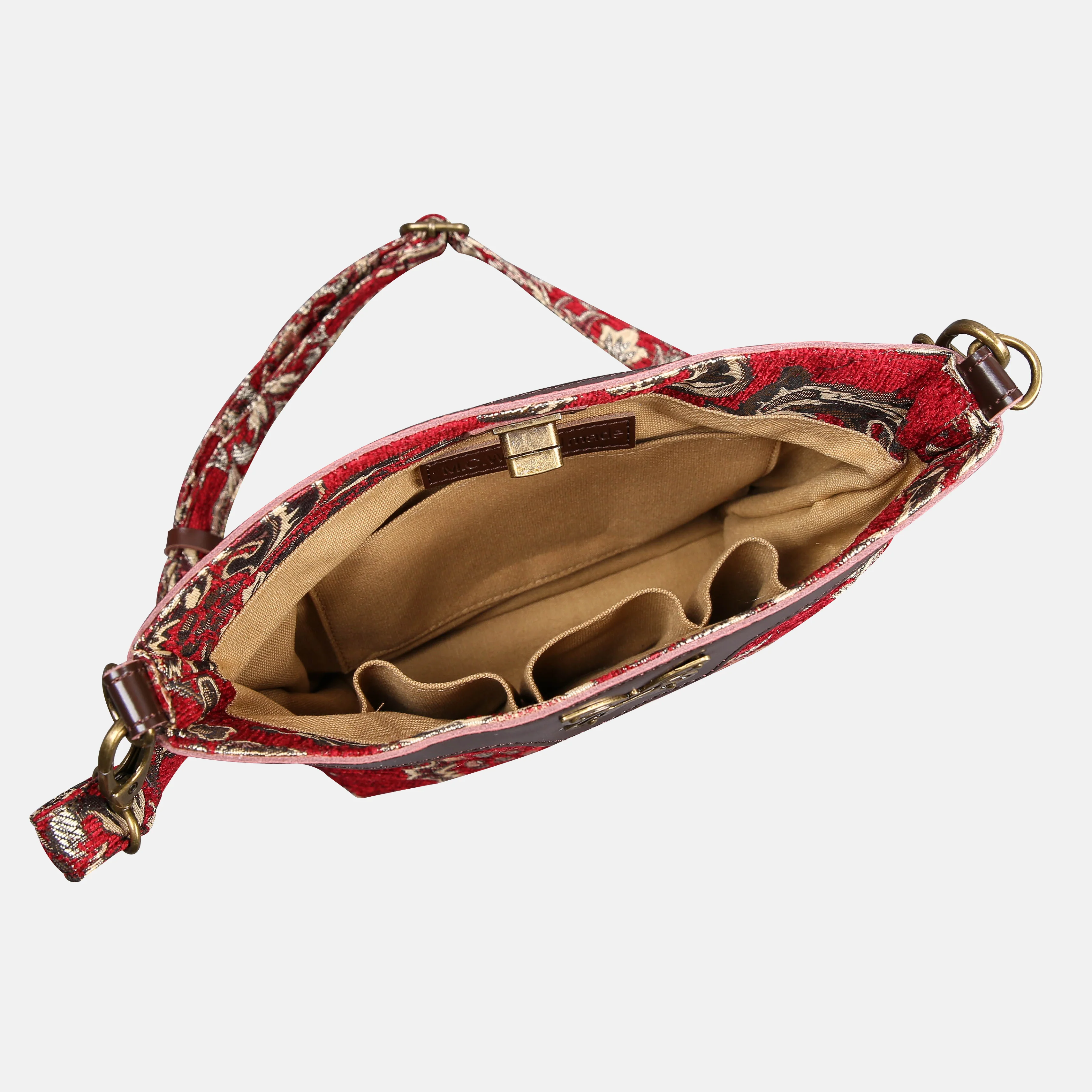 Victorian Blossom Red Butterfly Crossbody Bag - Image 5