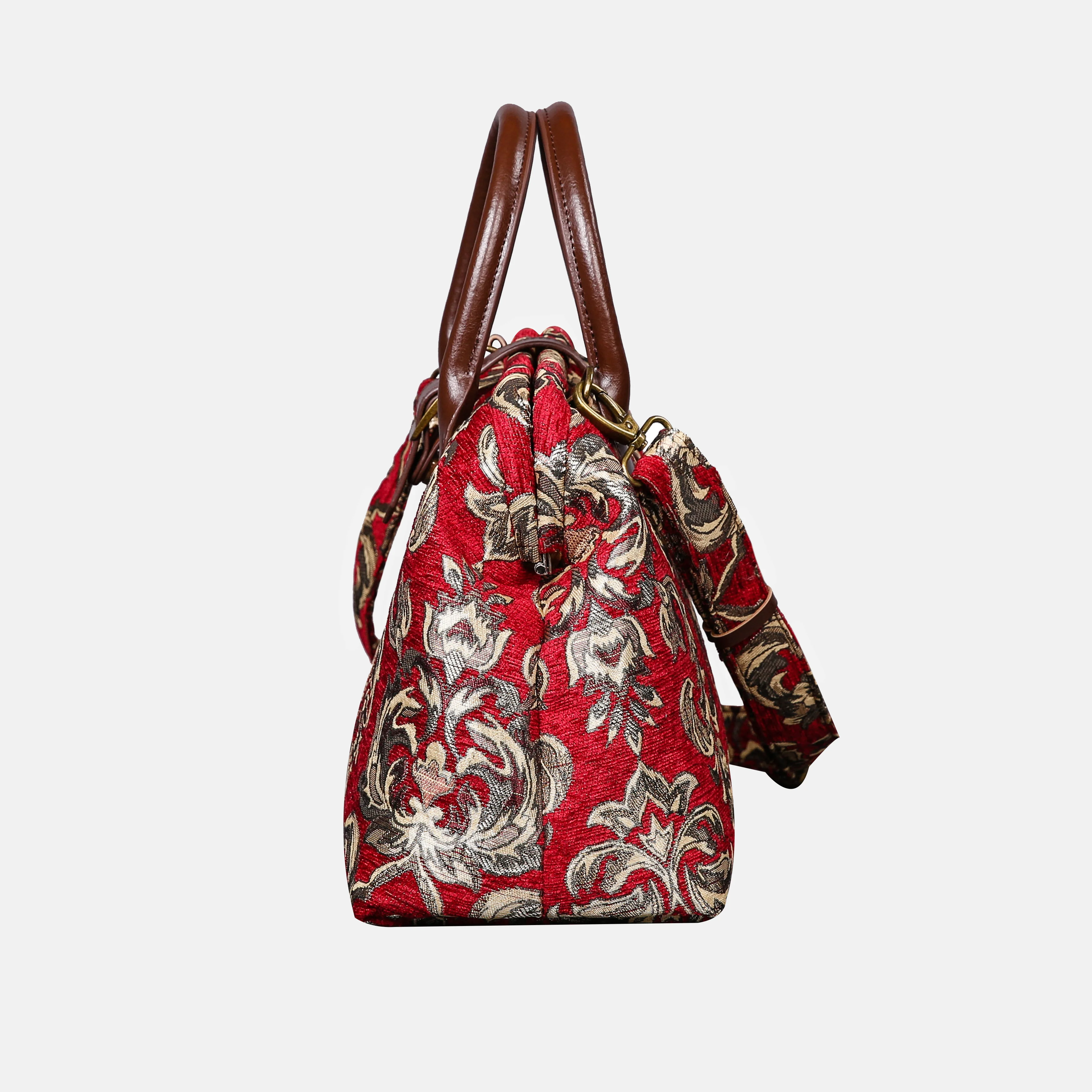 Victorian Blossom Red Carpet Handbag Purse - Image 3
