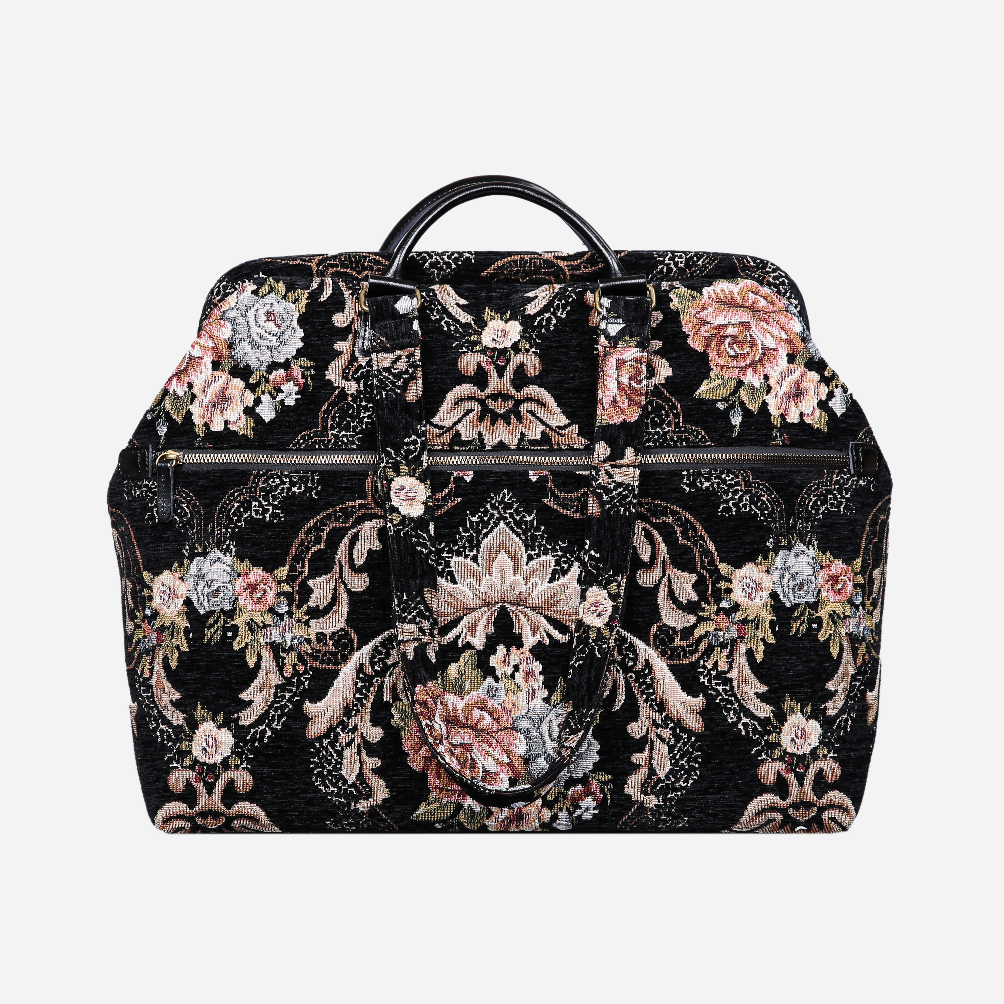 Floral Black/Black Knitting Project Bag - Image 2