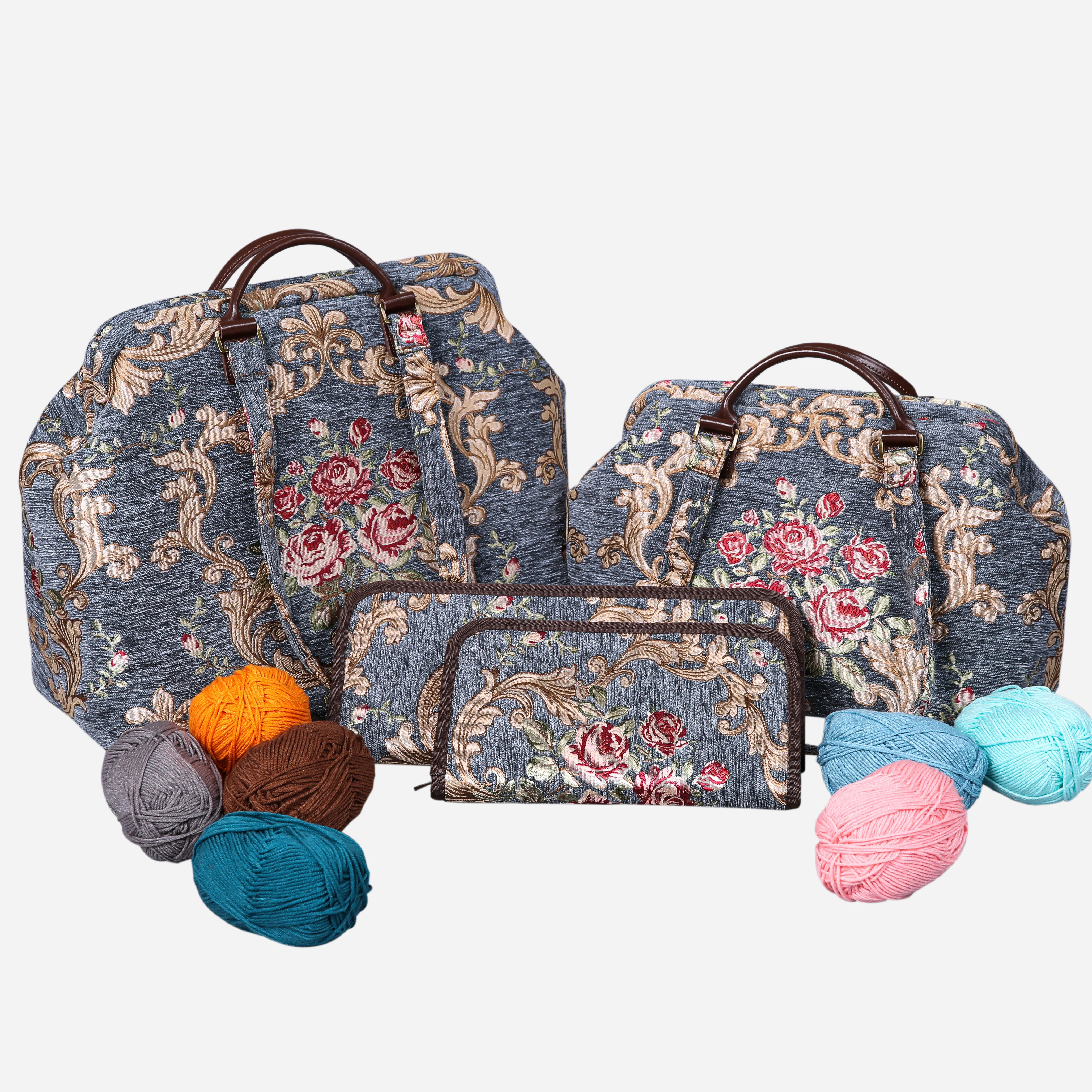 Baroque Garden Grey Carpet Needle Case - Image 4