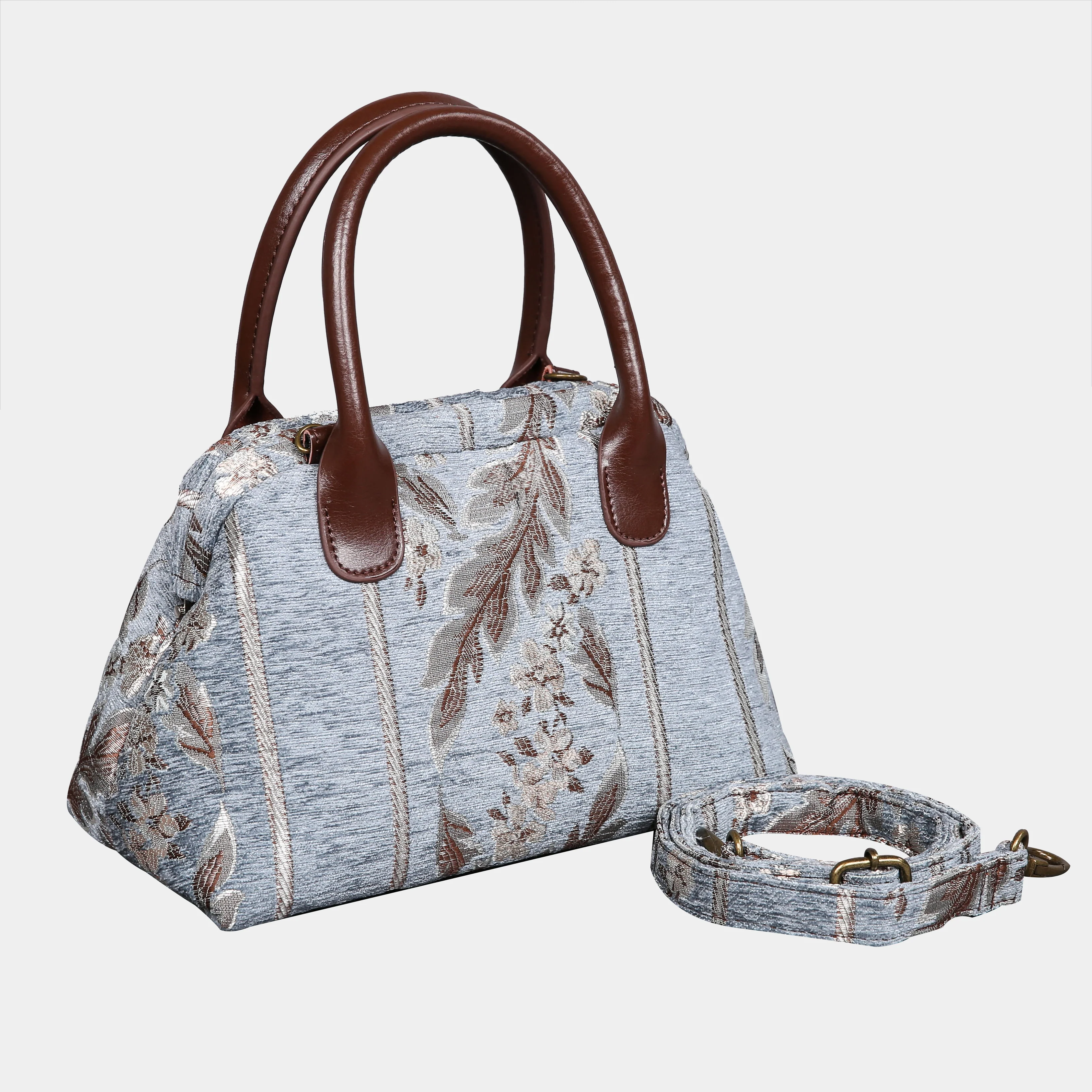 Victorian Stripes Blue Carpet Satchel - Image 2