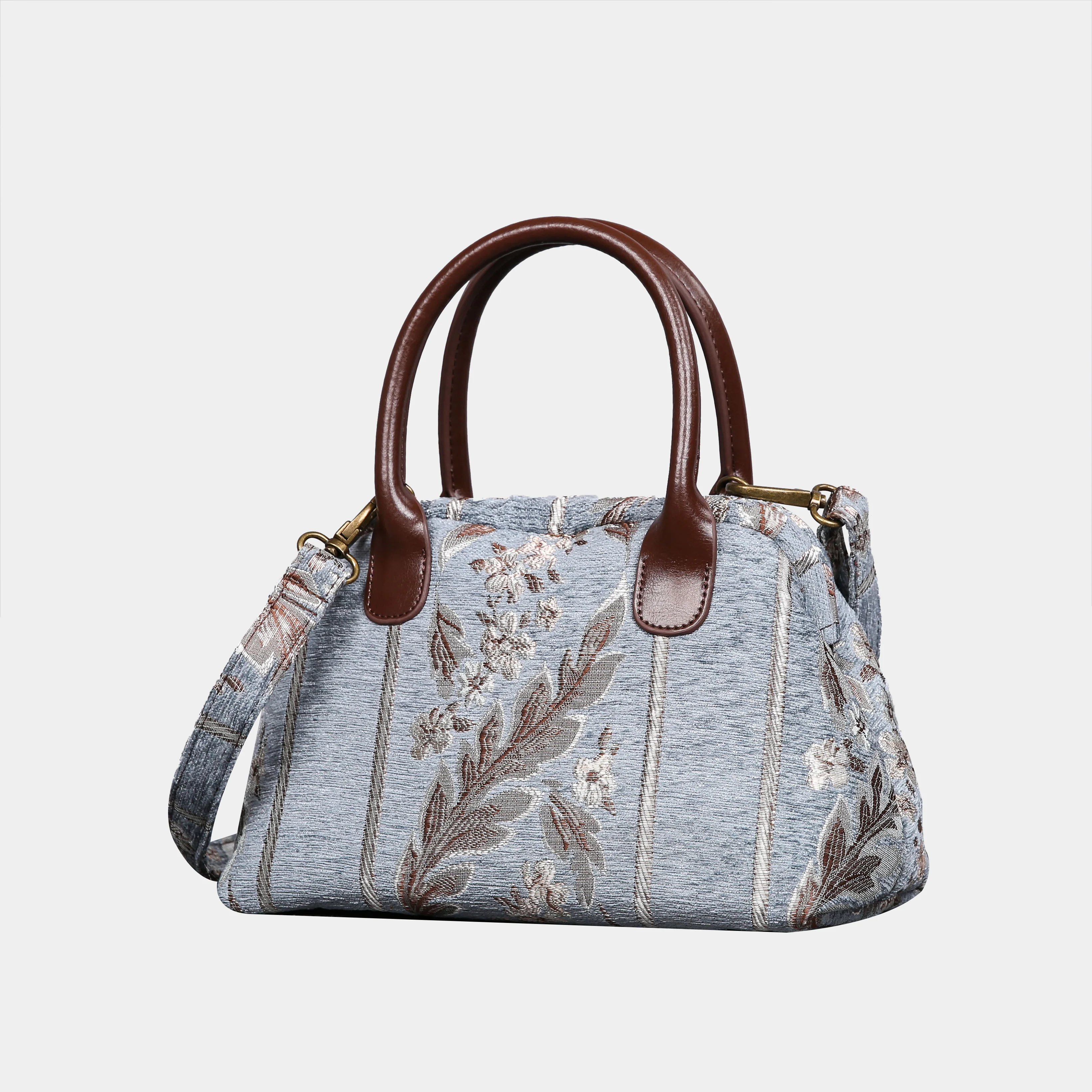 Victorian Stripes Blue Carpet Satchel - Image 3