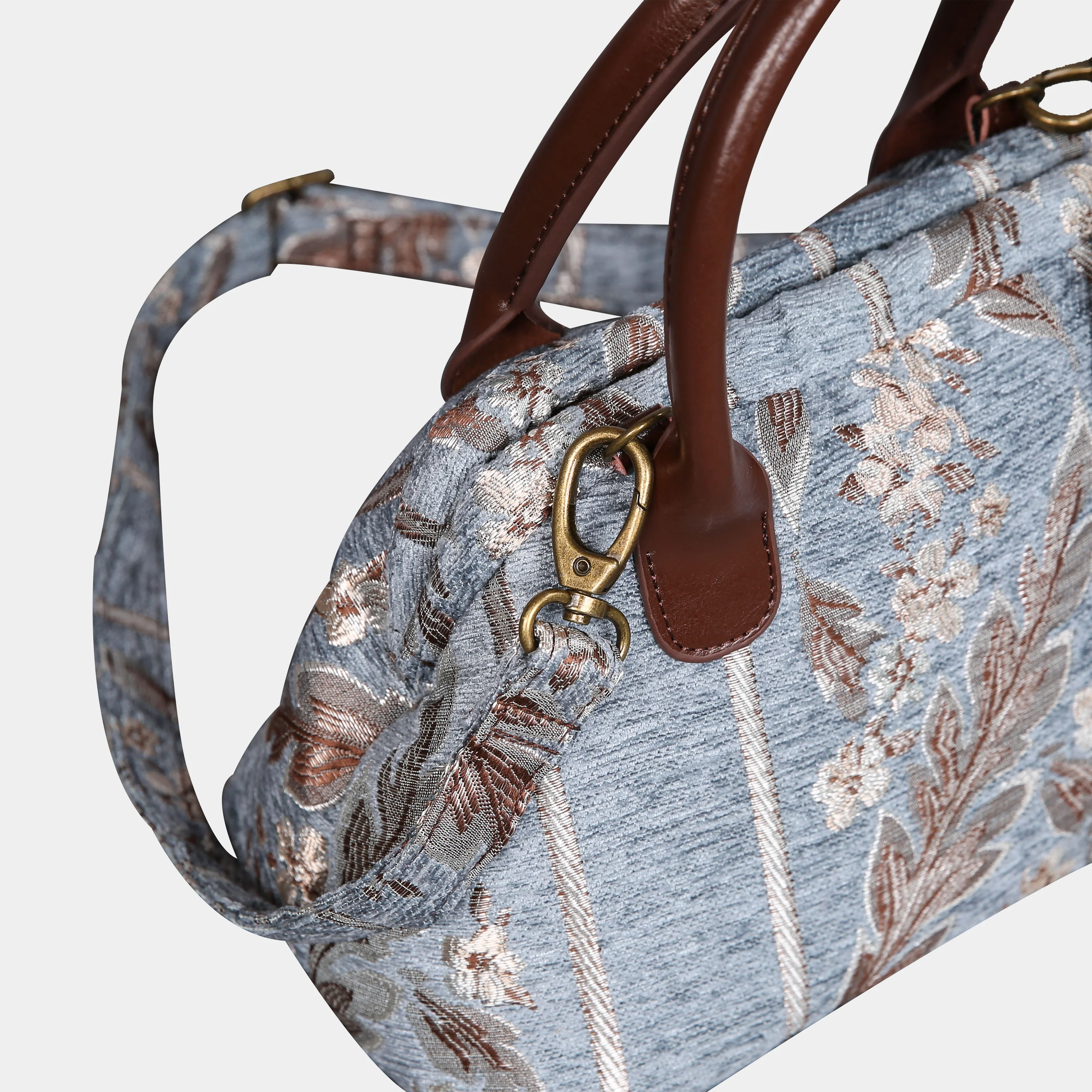 Victorian Stripes Blue Carpet Satchel - Image 4