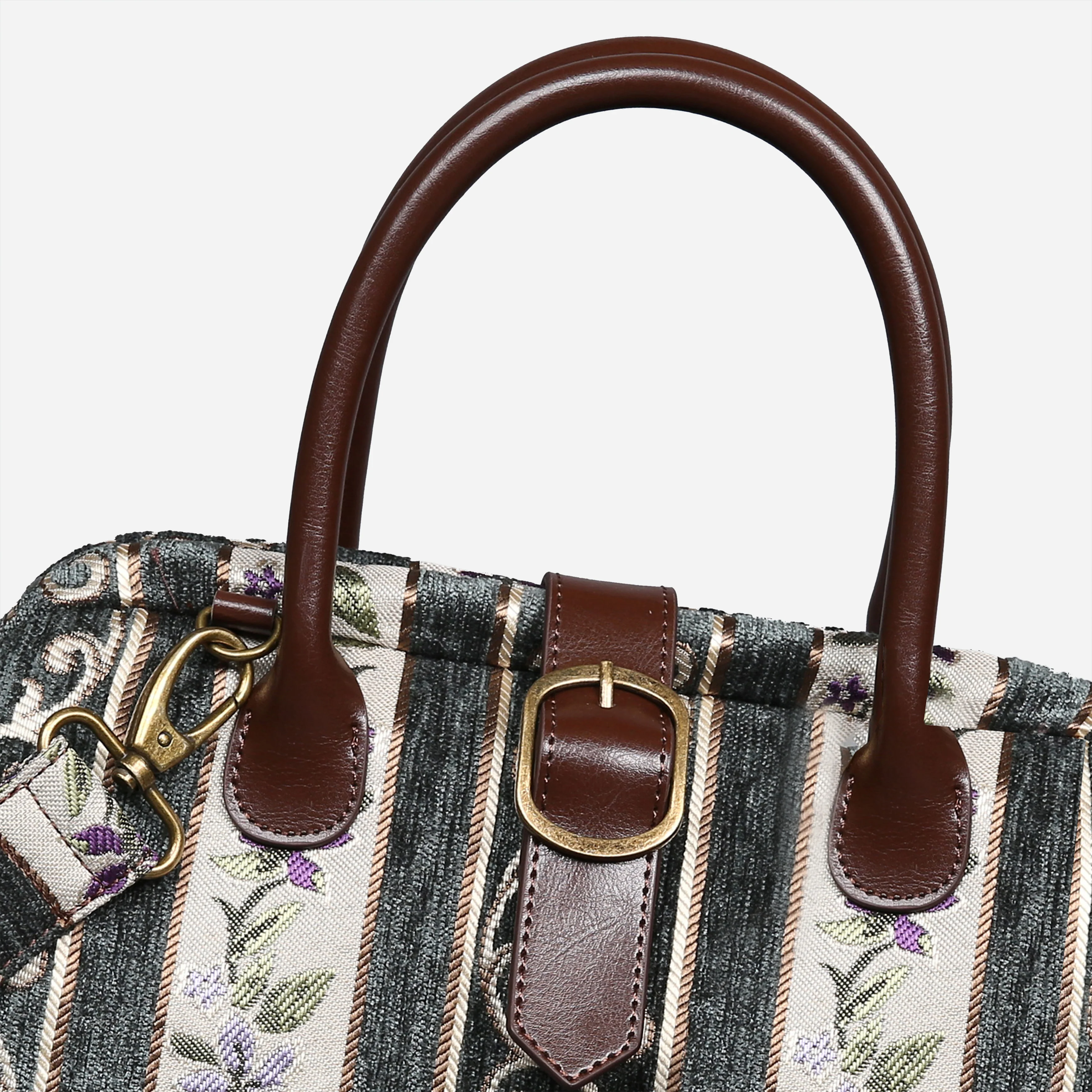 Victorian Stripes Grass Carpet Handbag Purse - Image 3