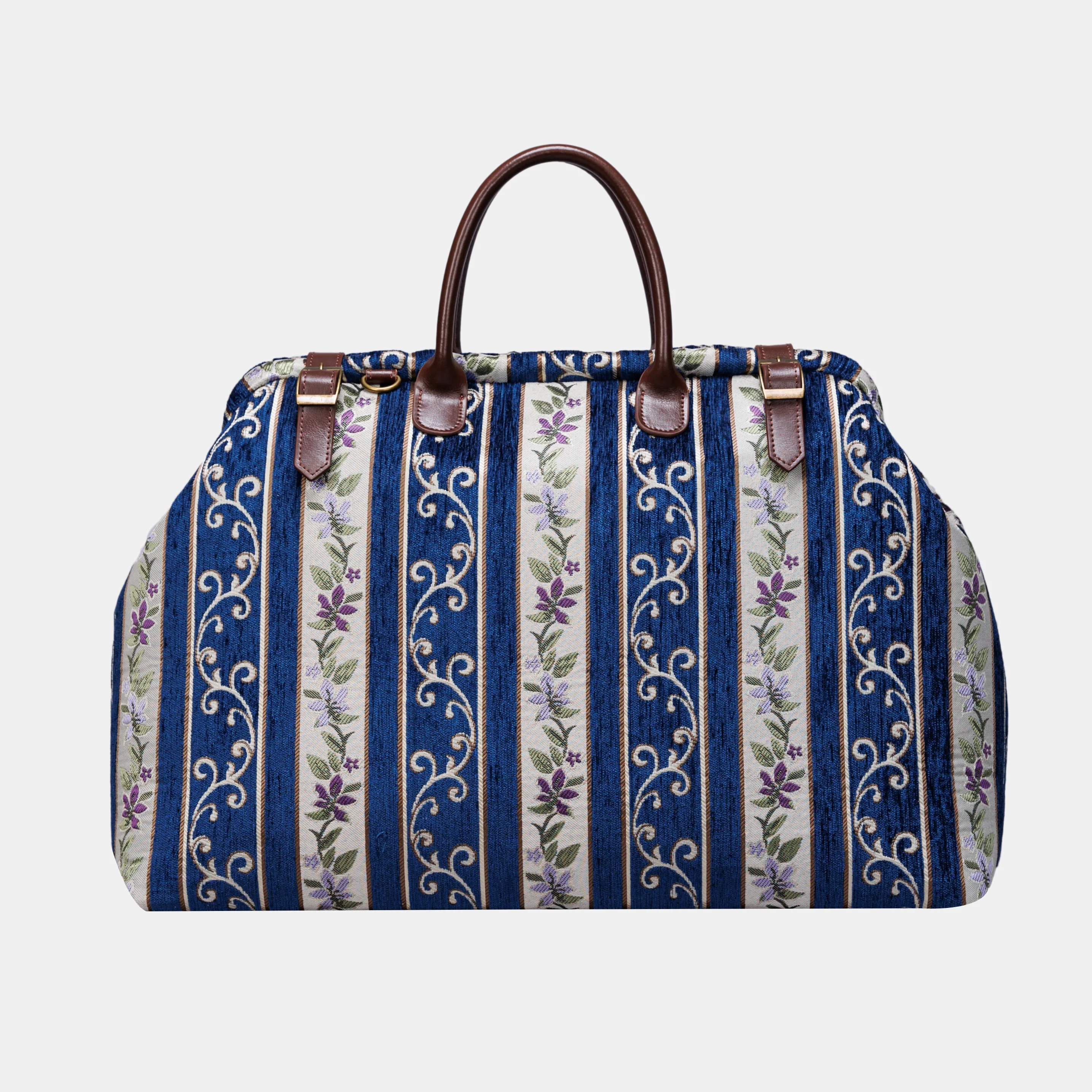 Victorian Stripes Navy Large Carpetbag