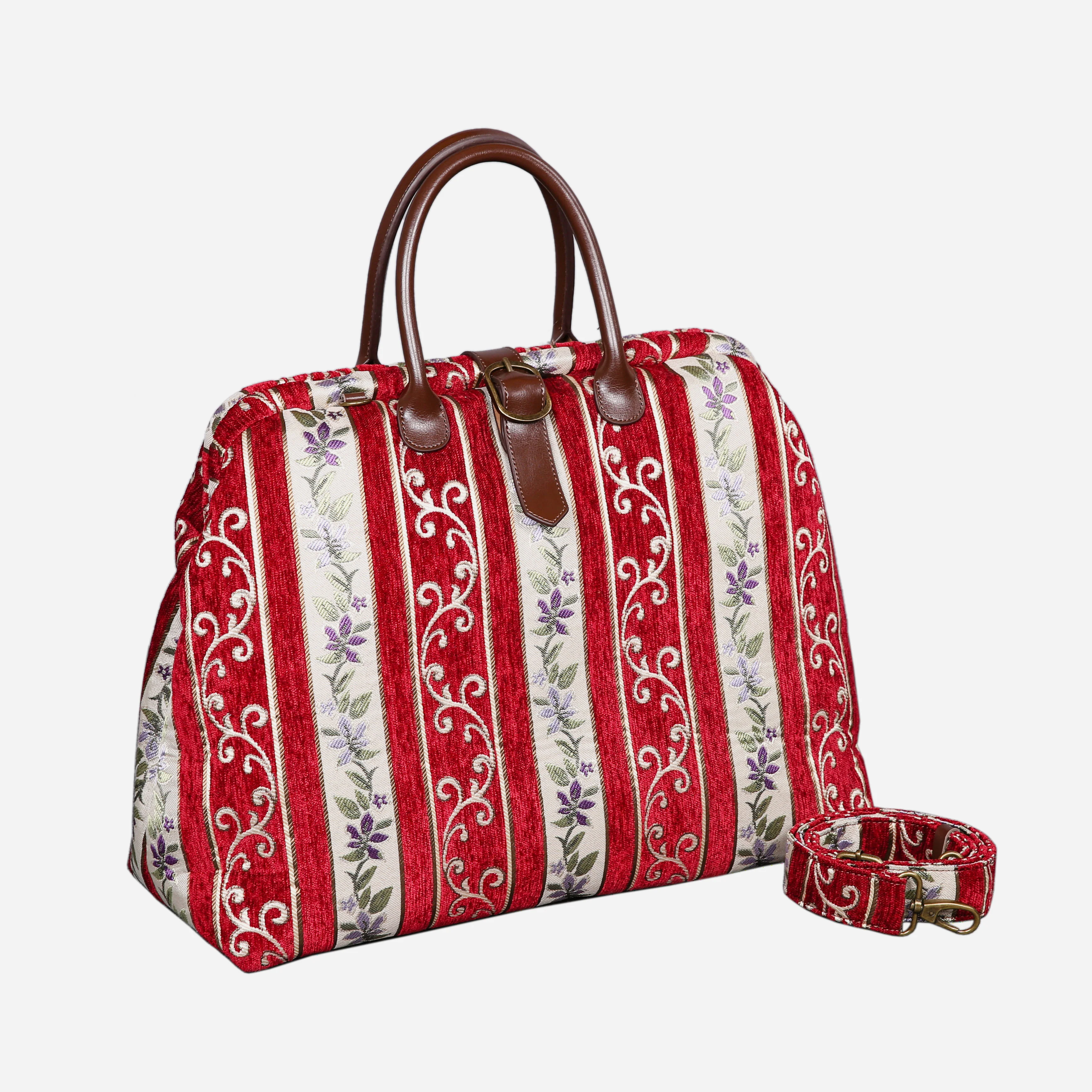 Victorian Stripes Red Mary Poppins Weekender - Image 2