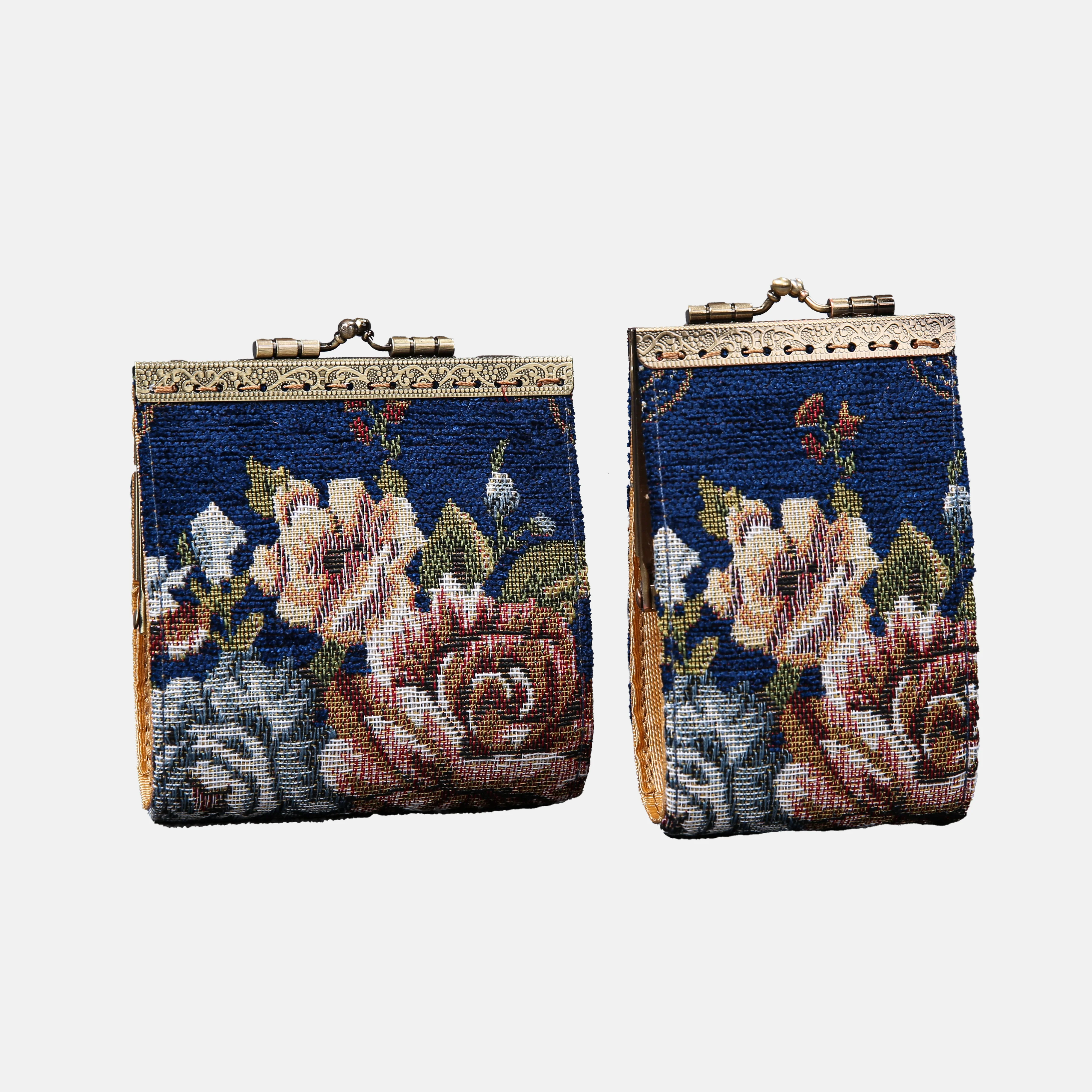 Floral Blue Card Wallet
