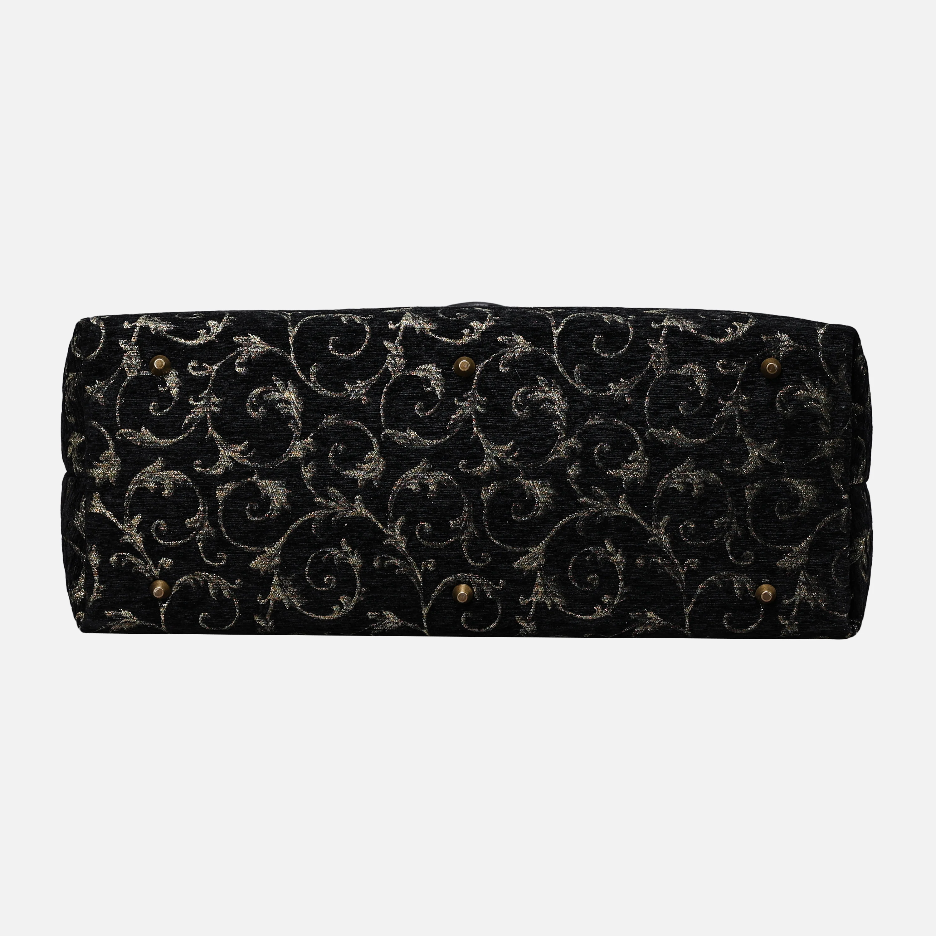 Vintage Scroll Black/Green Men's Carpetbag - Image 6