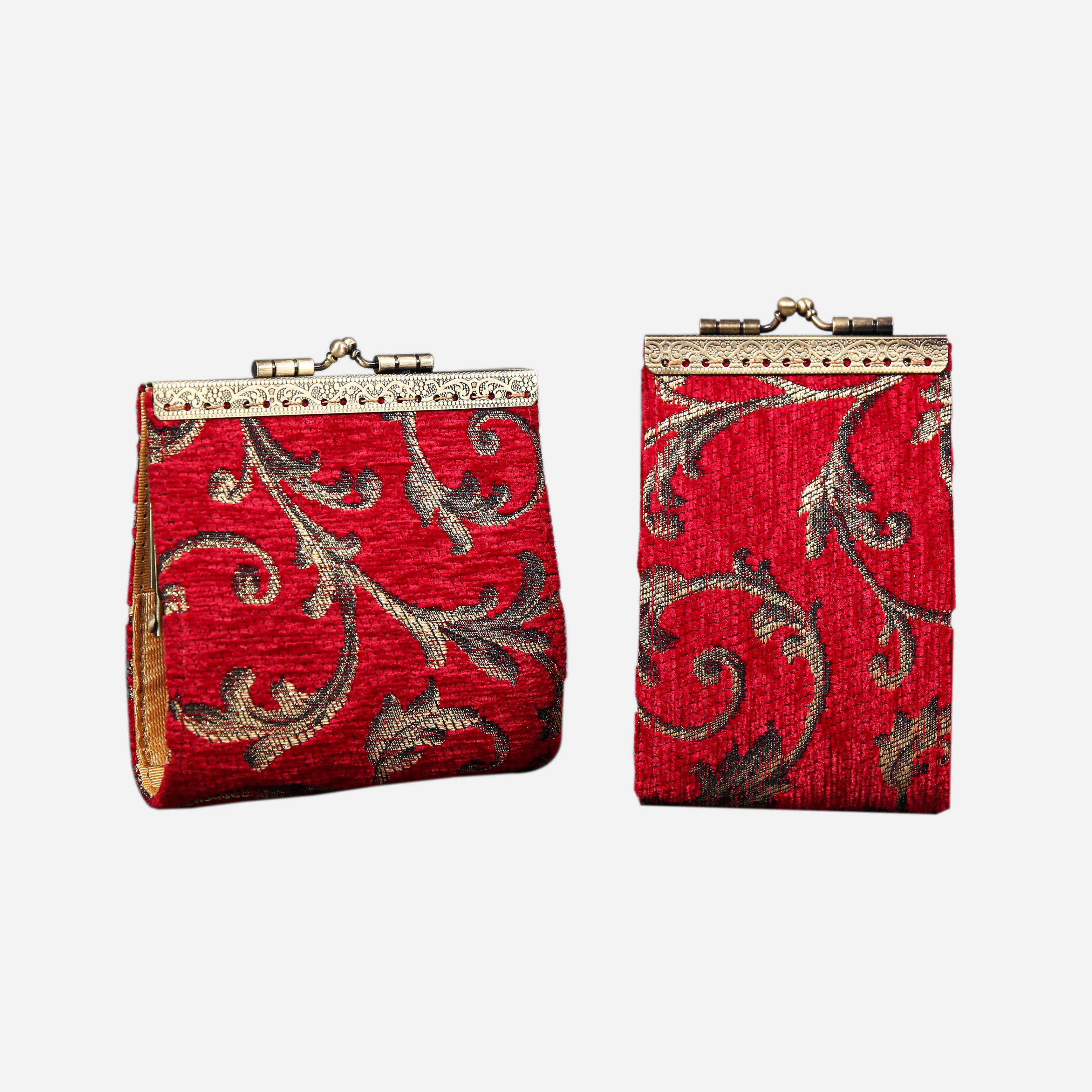 Vintage Scroll Red Card Wallet