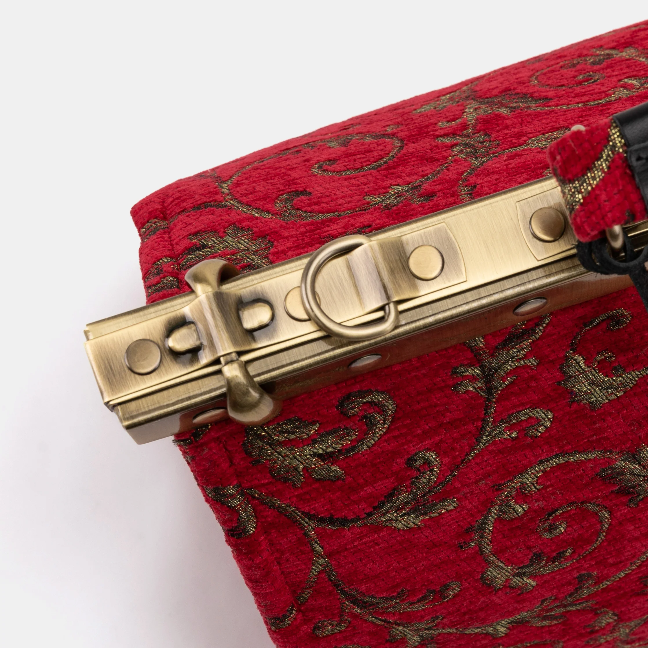Vintage Scroll Red Celine Carpet Gladstone Bag - Image 6