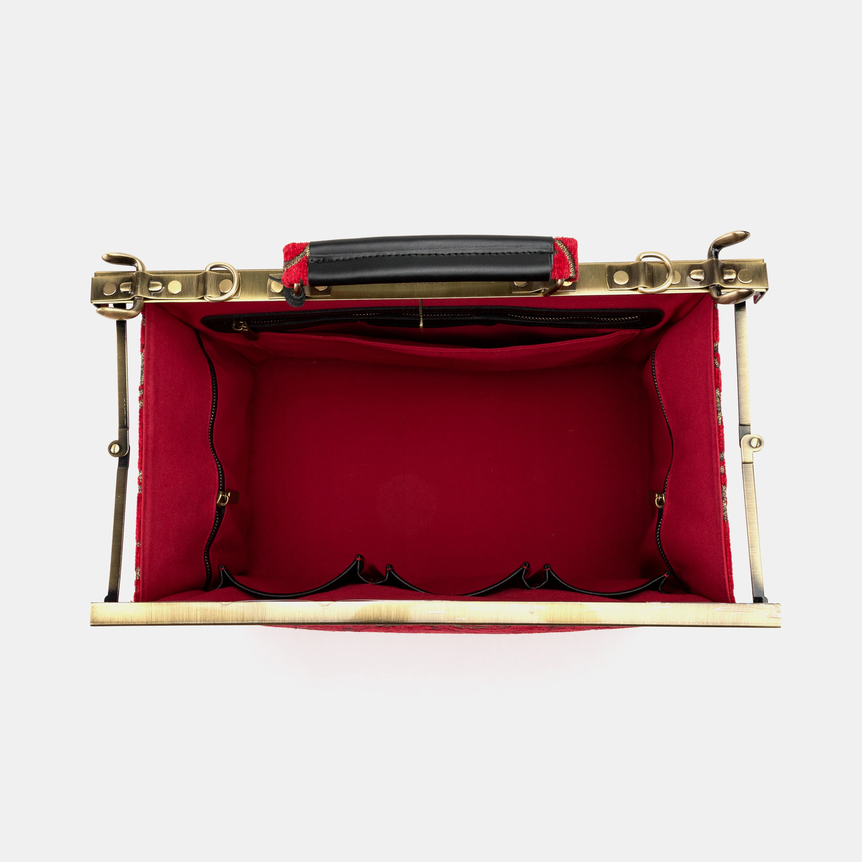 Vintage Scroll Red Celine Carpet Gladstone Bag - Image 8