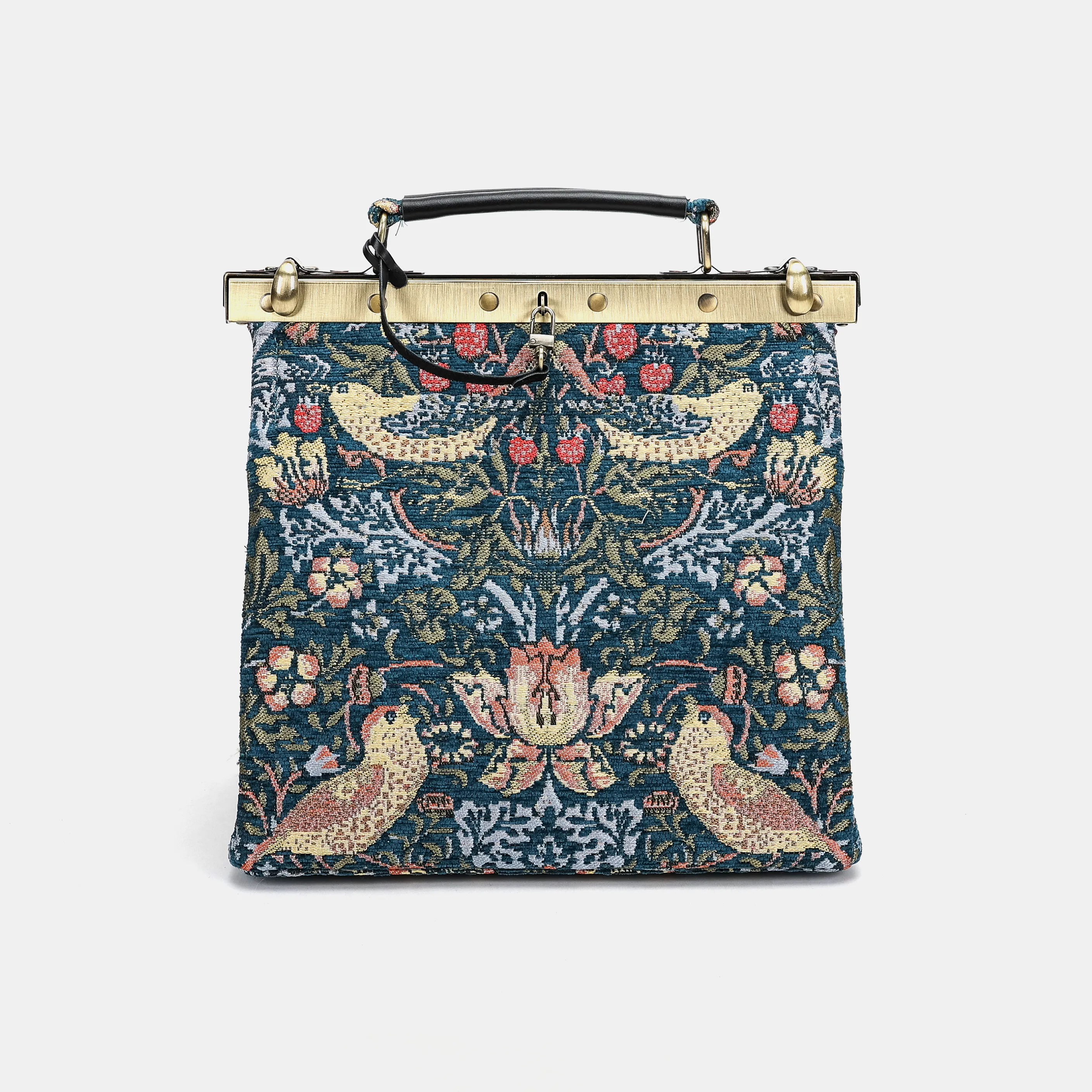 William Morris Strawberry Thief Cecile Carpet Purse Gladstone Bag