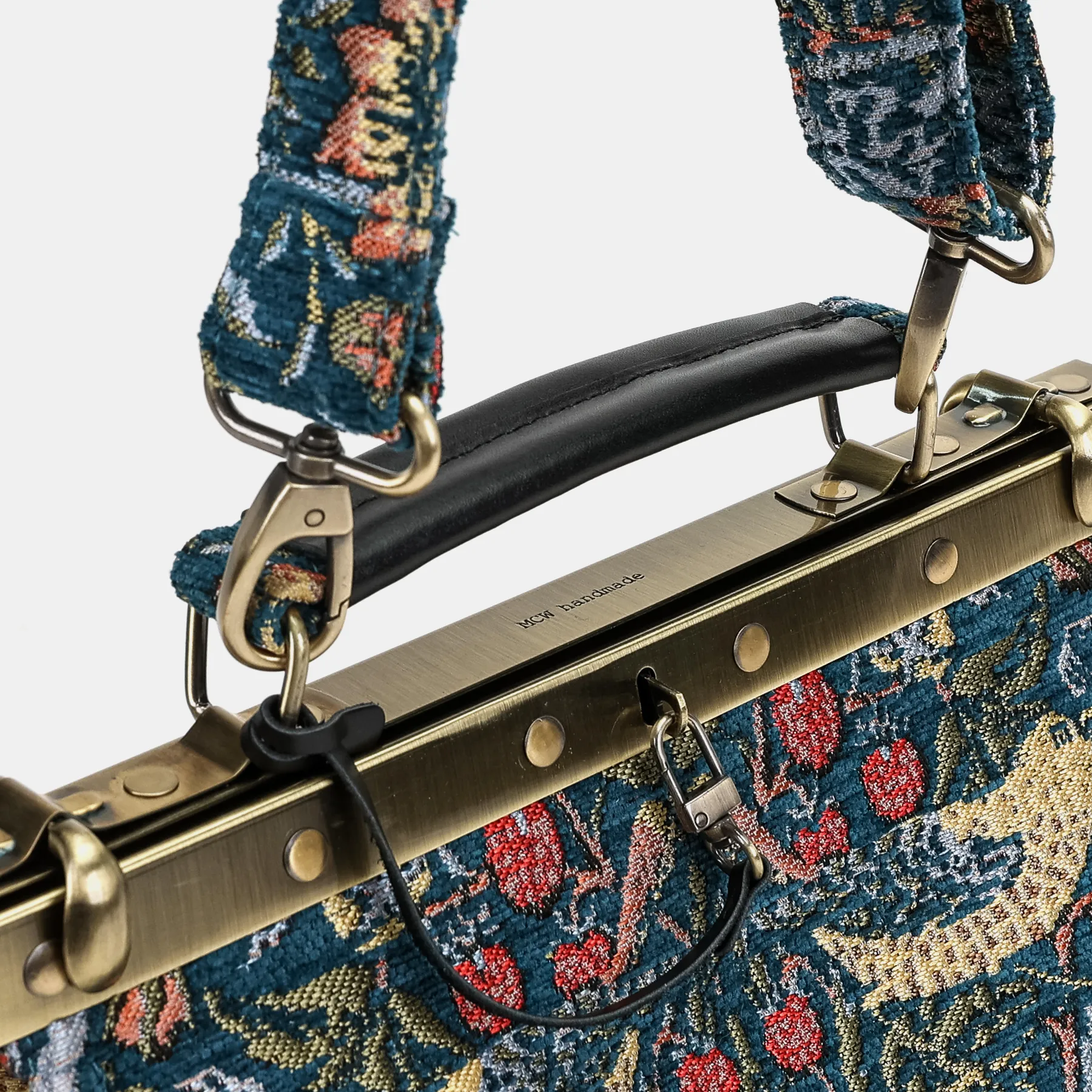 William Morris Strawberry Thief Cecile Carpet Purse Gladstone Bag - Image 6
