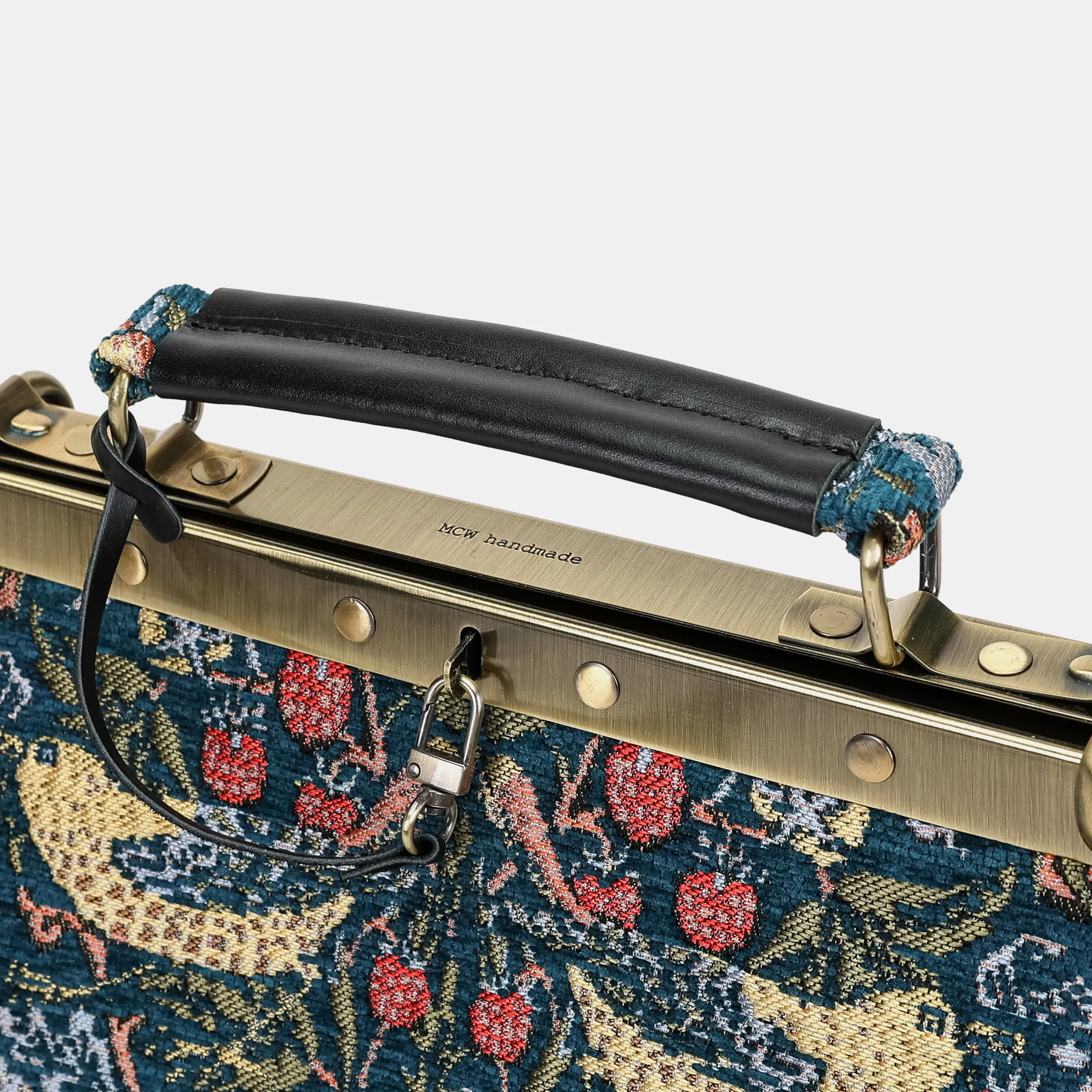 William Morris Strawberry Thief Cecile Carpet Purse Gladstone Bag - Image 7