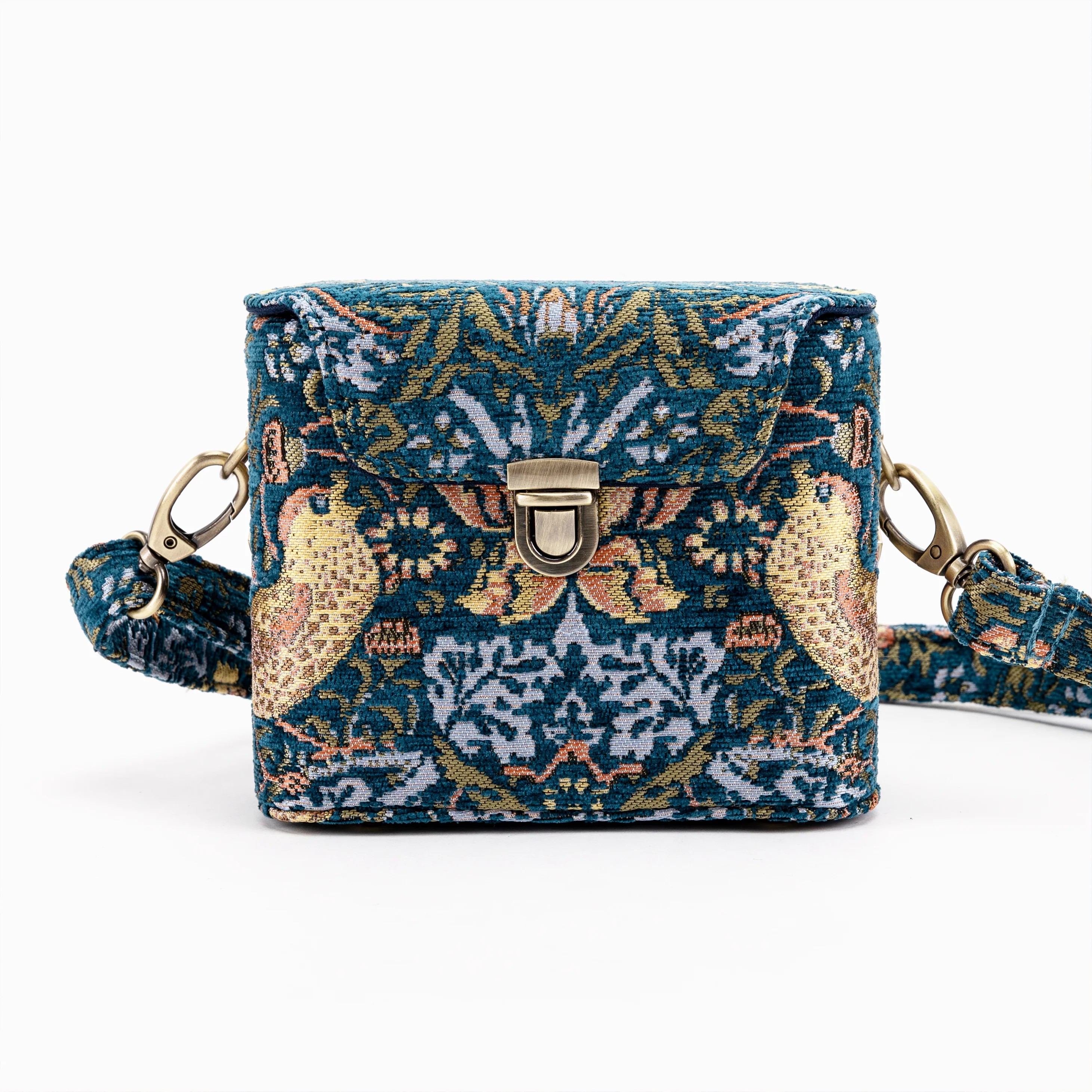 William Morris Strawberry Thief Emma Small Train Case Crossbody