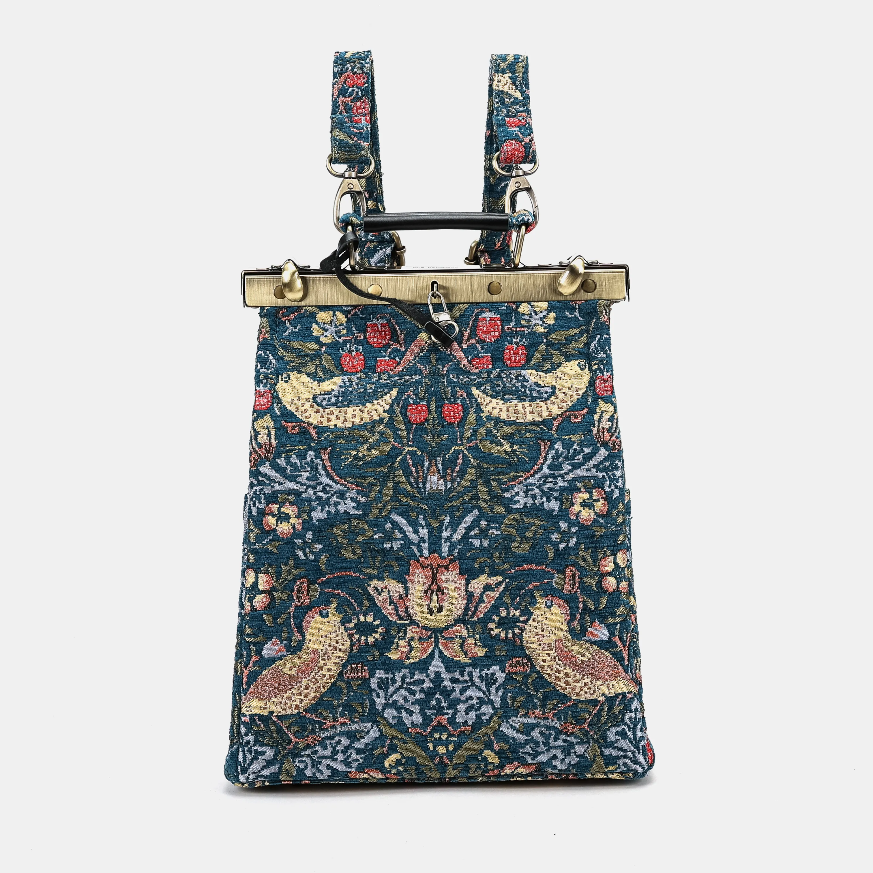 William Morris Strawberry Thief Helena Carpet Backpack Gladstone Bag