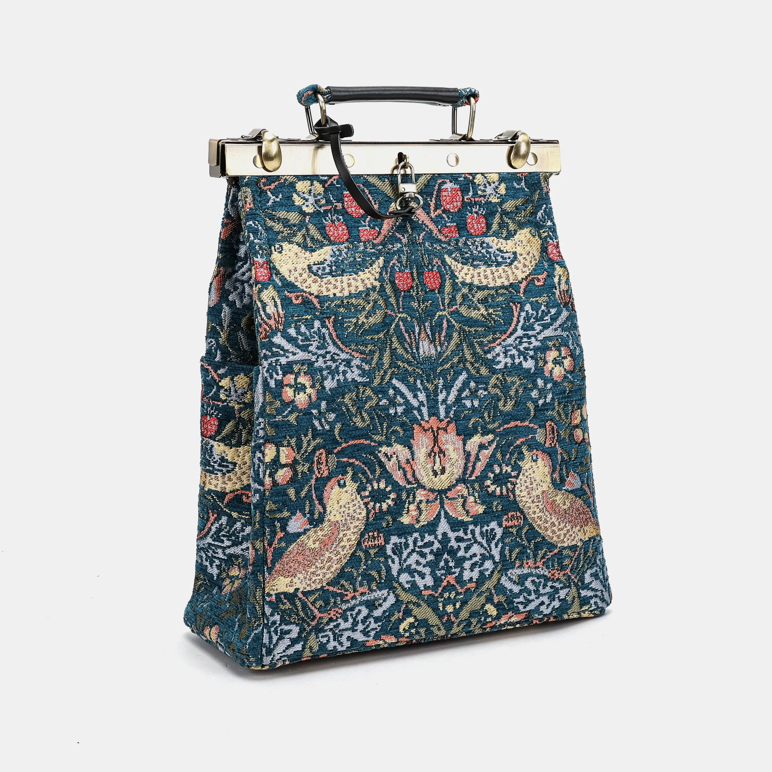 William Morris Strawberry Thief Helena Carpet Backpack Gladstone Bag - Image 4